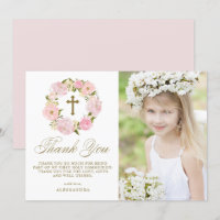 Blush Pink Peony Wreath Dourada Primeira Comunhão