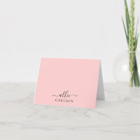Blush Rosa Pó Rosa Minimalista Moderno Nome