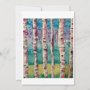 Cartão De Agradecimento Blushing Birches, por Joyce Knight-Coyne