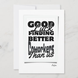 Cartão De Agradecimento Boa Sorte Encontrar Colaboradores Melhores Que Nós