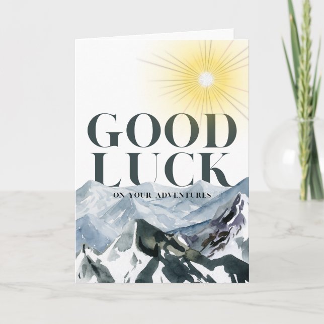 Cartão De Agradecimento Boa sorte na sua placa de Aventuras (Frente)