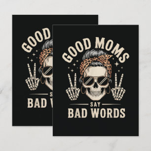 Cartão De Agradecimento Boas Mamas Dizem Palavras Feias Engraçado