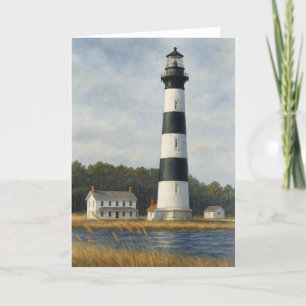 Cartão De Agradecimento Bodie Island Lighthouse Watercolor