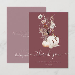 Cartão De Agradecimento Bohemian Autumn Wedding