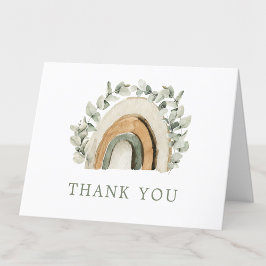 Cartão De Agradecimento Boho Arco-íris Obrigada