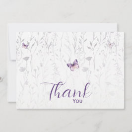 Cartão De Agradecimento Boho Butterfly Chá de fraldas