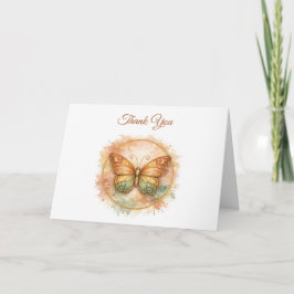 Cartão De Agradecimento Boho Butterfly Funeral Thank You Card