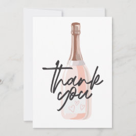 Cartão de Agradecimento Boho Champagne