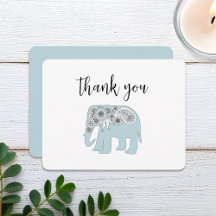 Boho Chic Elefante Xadrez Azul Personalizado