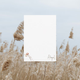 Cartão De Agradecimento Boho Chuva Seca Botânica Cobertor Obrigado II