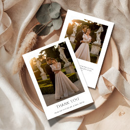 Cartão De Agradecimento Boho Clean Typography 2 Fotos Chuveiro de Casais 