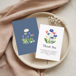 Cartão De Agradecimento Boho Cornflower Daisy Thank You Card Baby Shower 