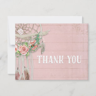 Cartão De Agradecimento BOHO Dream Catcher Obrigado Chá de fraldas