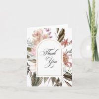 Boho Fantasy Watercolor Floral Obrigado