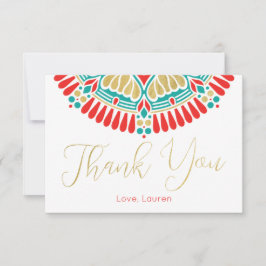 Cartão De Agradecimento Boho Fiesta Personalizado Obrigado