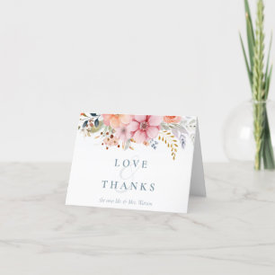 Cartão De Agradecimento Boho Floral Primavera Summer Wedding