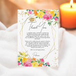 Cartão De Agradecimento Boho Floral Watercolor Graduação Dourada Foto<br><div class="desc">Expresso gratidão com este cartões de agradecimentos de graduação floral boho,  com flores silvestres pintadas manualmente e sotaques geométricos dourados. A tipografia elegante acrescenta um toque sincero,  enquanto a foto personalizada de volta faz dela um bem-estar apreciado. Um caminho na moda para obrigados amigos e família pelo seu apoio!</div>