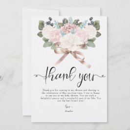 Cartão De Agradecimento Boho Flowers Winter Obrigado