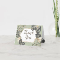 Boho Green Sage Wild One Obrigado Folheto