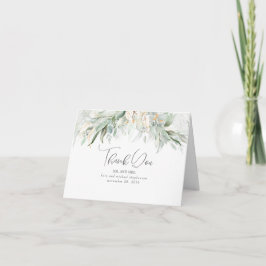 Cartão De Agradecimento Boho Greenery Casamento Obrigado