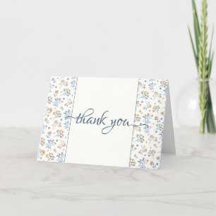 Cartão De Agradecimento Boho Little Wildflower Chá de fraldas