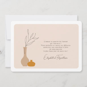 Cartão De Agradecimento Boho Minimalista Vases Foto de Casamento