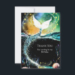 Cartão De Agradecimento Boho Ocean Smermaid Birthday<br><div class="desc">Quando as festividades chegarem ao fim, expresse sua gratidão com nossa Sereia Boho Ocean Aniversário, obrigado cartas. Projetados com os mesmos motivos de sereia caprichosa e sotaques inspirados em boho que o convite, esses cartões apresentam mensagens incríveis para amigos e familiares. Envie notas personalizadas, agradecendo-lhes pela sua presença e presentes...</div>