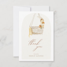 Cartão De Agradecimento Boho Pampas Grass Gender Neutral Hello Chá de fral