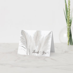 Cartão De Agradecimento Boho Pampas Grass Wedding
