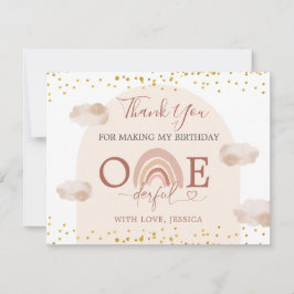 Cartão De Agradecimento Boho Rainbow não é um aniversário maravilhoso