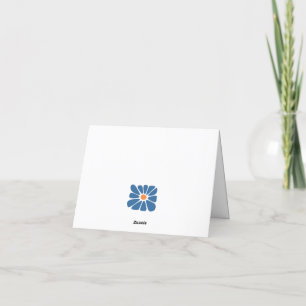 Cartão De Agradecimento Boho retro floral simples páscoa