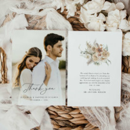 Cartão De Agradecimento Boho Rustic Wedding Obrigado