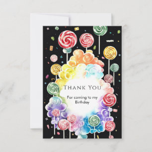 Cartão De Agradecimento Boho Sonho Candyland Aniversário