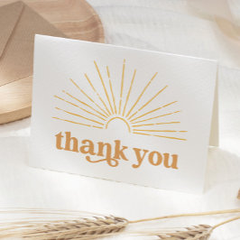 Cartão De Agradecimento Boho Sunshine Sun Chá de fraldas