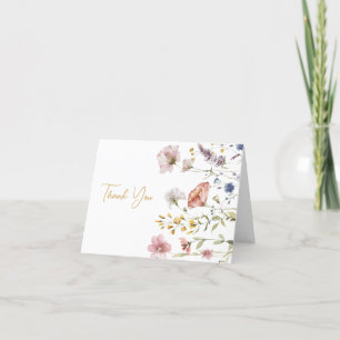 Cartão De Agradecimento Boho Wildflower