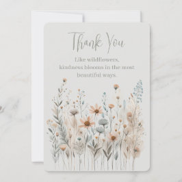 Cartão De Agradecimento Boho Wildflower