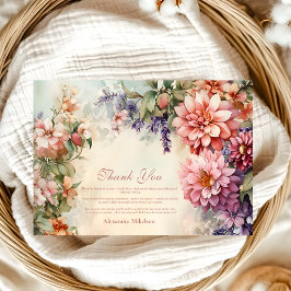Cartão De Agradecimento Boho Wildflower Meadow Graduação