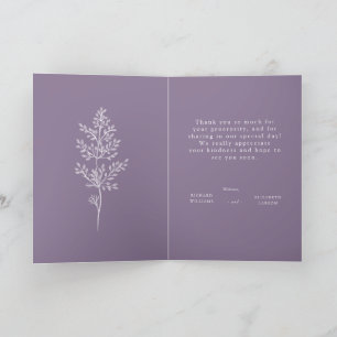 Cartão De Agradecimento Boho Wildflower Modern Watercolor Casamento