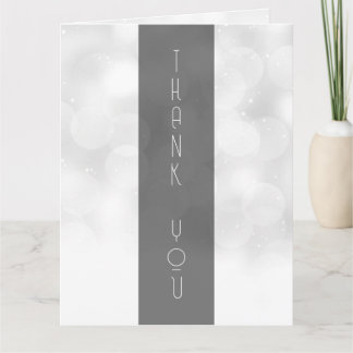 Cartão De Agradecimento Bokeh de Casamento Personalizado