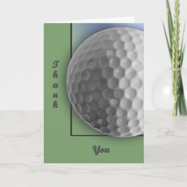 Cartão De Agradecimento Bola de golfe (Frente)