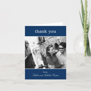 Cartão De Agradecimento Bold Reminder Thank You Cards (Navy)