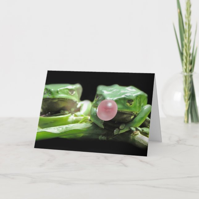 Cartão De Agradecimento Bolha do sapo (Frente)
