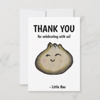 Cartão De Agradecimento Bolinho Bao Obrigado