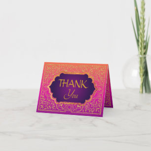 Cartão De Agradecimento Bollywood Arabian Nights Thank You Note Card