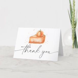 Cartão De Agradecimento Bolo de abóbora baby shower obrigado