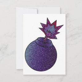 Cartão De Agradecimento Bomba Glitter Galaxy