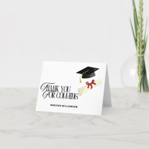 Cartão De Agradecimento Boné de formatura simples