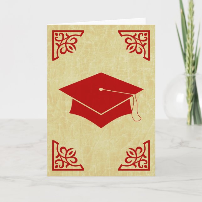 Cartão De Agradecimento boné de formatura sofisticado (Frente)