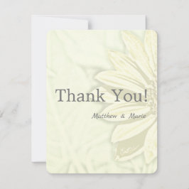 Cartão De Agradecimento Bonita design Floral de Girassol