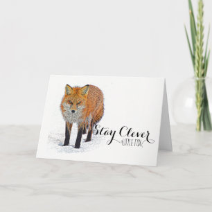 Cartão De Agradecimento Bonita Fox Art Notecard